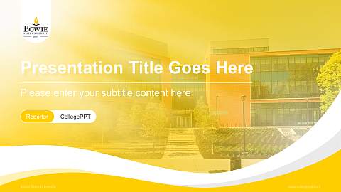 Bowie State University Lecture Sharing and Networking Event PPT Template