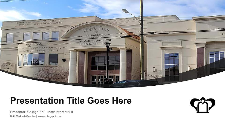 Beth Medrash Govoha Course/Courseware Creation PPT Template16:9 ratio PPT effect preview image