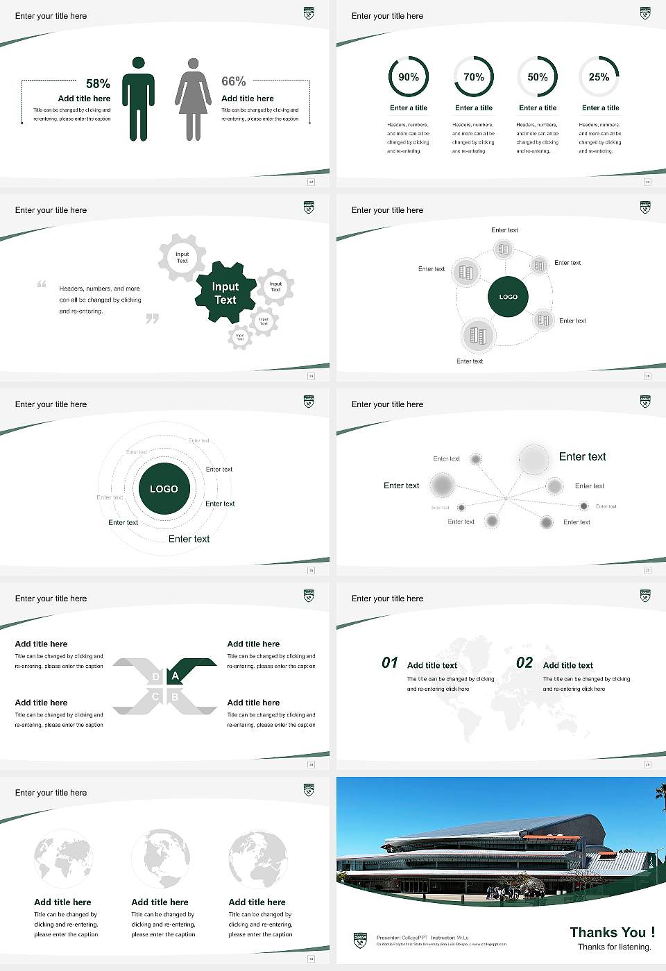 California Polytechnic State University-San Luis Obispo Course/Courseware Creation PPT Template16:9 ratio PPT effect preview image4