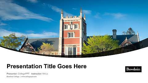 Bowdoin College Course/Courseware Creation PPT Template