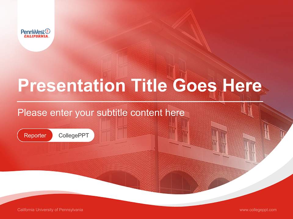 California University of Pennsylvania Lecture Sharing and Networking Event PPT Template4:3 ratio PPT effect preview image4