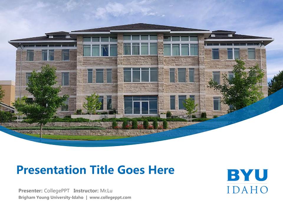Brigham Young University-Idaho Course/Courseware Creation PPT Template4:3 ratio PPT effect preview image5