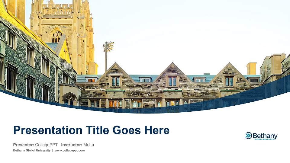 Bethany Global University Course/Courseware Creation PPT Template16:9 ratio PPT effect preview image1
