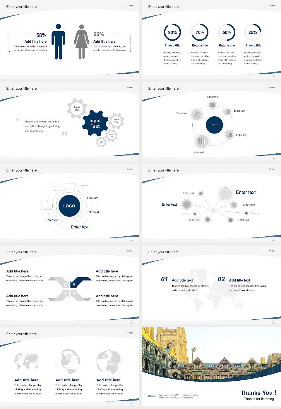 Bethany Global University Course/Courseware Creation PPT Template16:9 ratio PPT effect preview image4