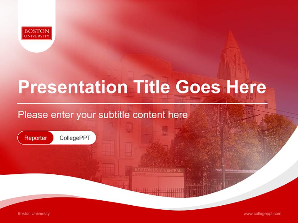 Boston University Lecture Sharing and Networking Event PPT Template4:3 ratio PPT effect preview image4