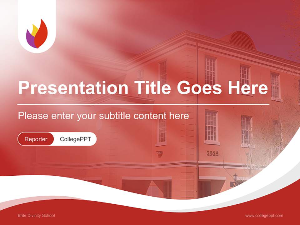 Brite Divinity School Lecture Sharing and Networking Event PPT Template4:3 ratio PPT effect preview image4