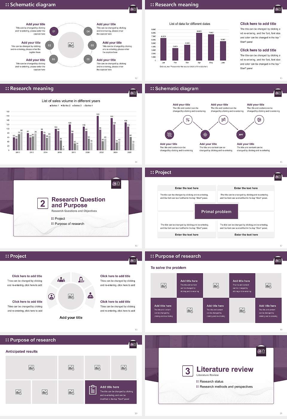 California Jazz Conservatory Graduation Thesis Defense PPT Template16:9 ratio PPT effect preview image3