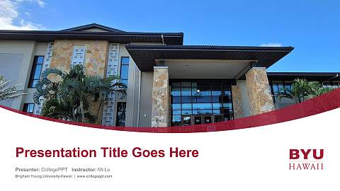 Brigham Young University-Hawaii Course/Courseware Creation PPT Template