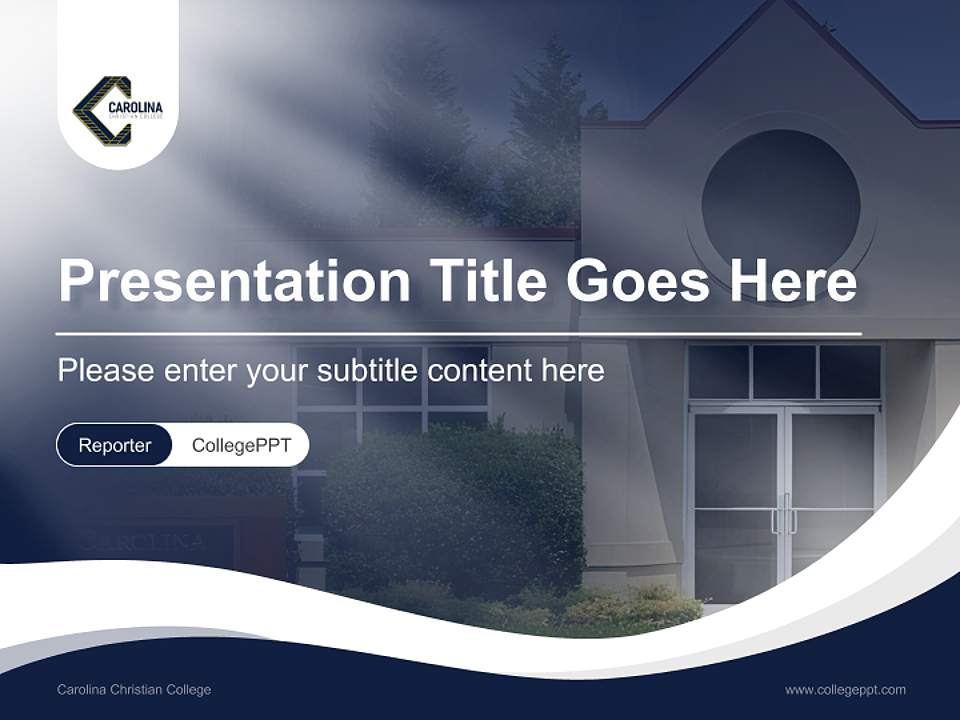 Carolina Christian College Lecture Sharing and Networking Event PPT Template4:3 ratio PPT effect preview image4