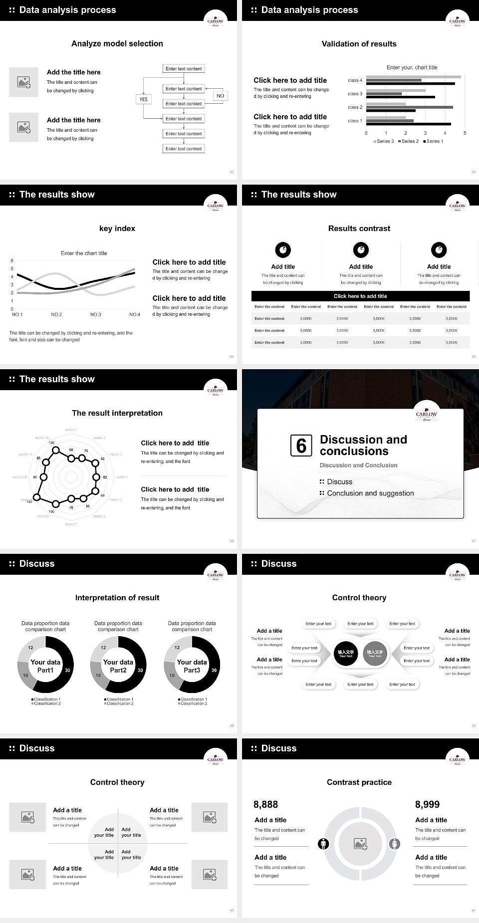 Carlow University Graduation Thesis Defense PPT Template4:3 ratio PPT effect preview image5