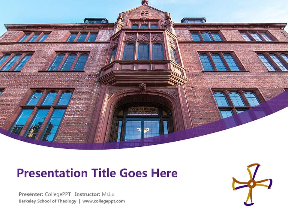 Berkeley School of Theology Course/Courseware Creation PPT Template4:3 ratio PPT effect preview image5