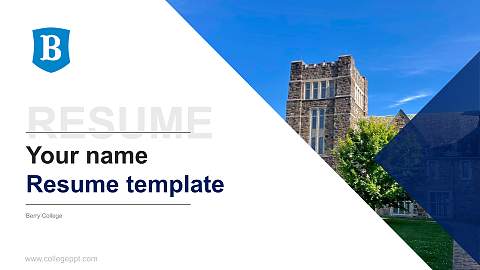 Berry College Resume PPT Template