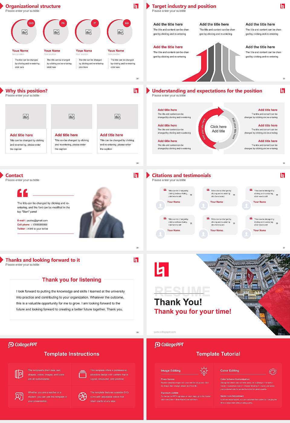 Berklee College of Music Resume PPT Template16:9 ratio PPT effect preview image4