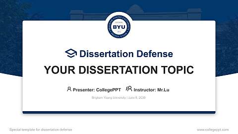 Brigham Young University Graduation Thesis Defense PPT Template