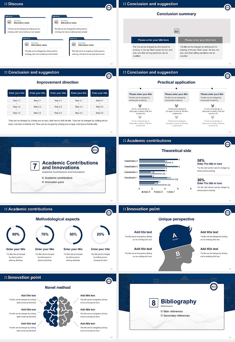 Brigham Young University Graduation Thesis Defense PPT Template16:9 ratio PPT effect preview image6