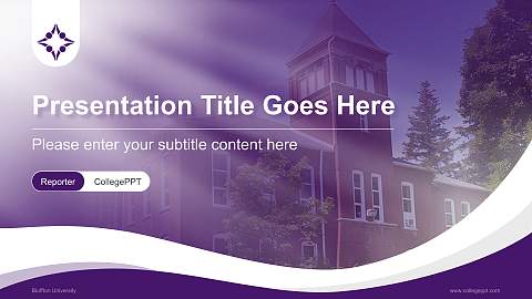 Bluffton University Lecture Sharing and Networking Event PPT Template