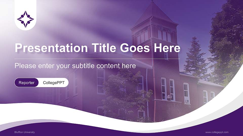 Bluffton University Lecture Sharing and Networking Event PPT Template16:9 ratio PPT effect preview image