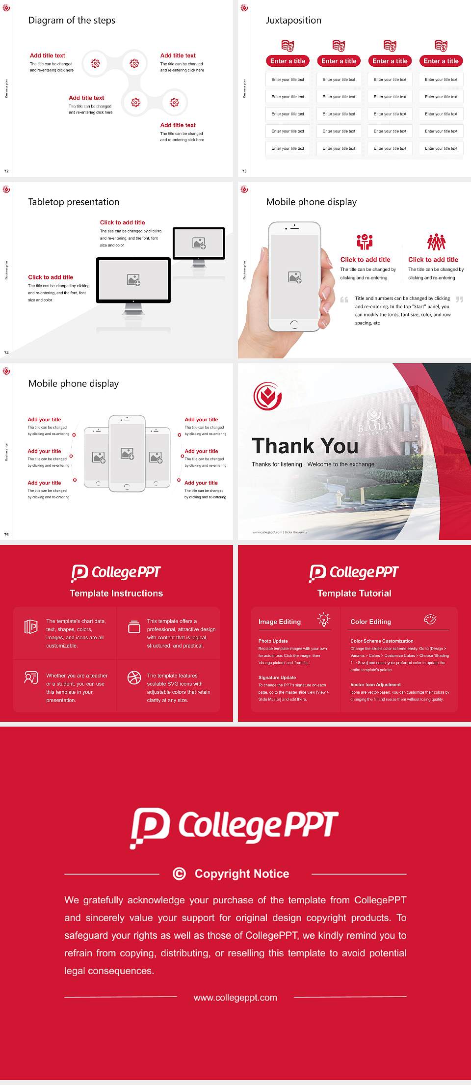 Biola University Competition/Entrepreneurship Contest PPT Template4:3 ratio PPT effect preview image9