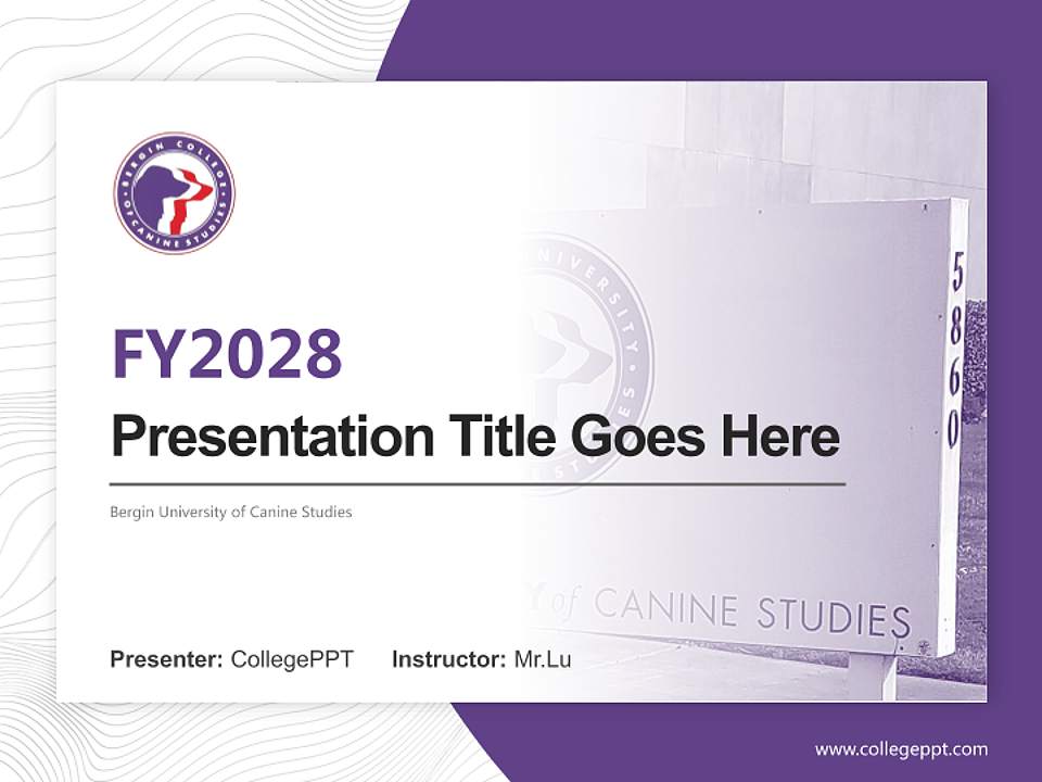 Bergin University of Canine Studies Academic Presentation/Research Findings Report PPT Template4:3 ratio PPT effect preview image5