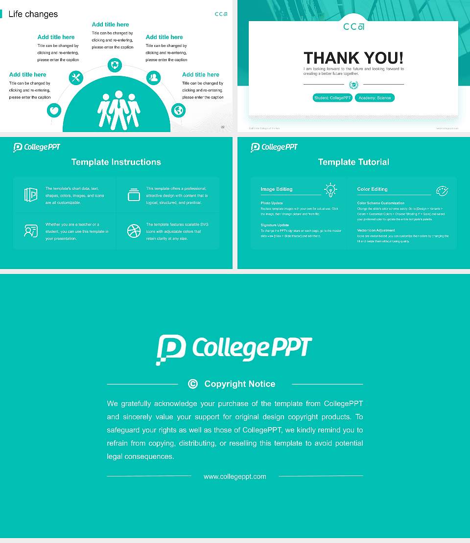 California College of the Arts National Scholarship Defense PPT Template16:9 ratio PPT effect preview image4
