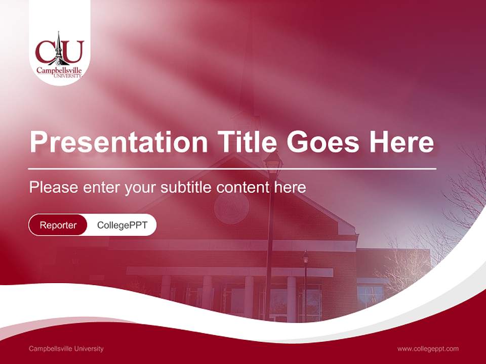 Campbellsville University Lecture Sharing and Networking Event PPT Template4:3 ratio PPT effect preview image4
