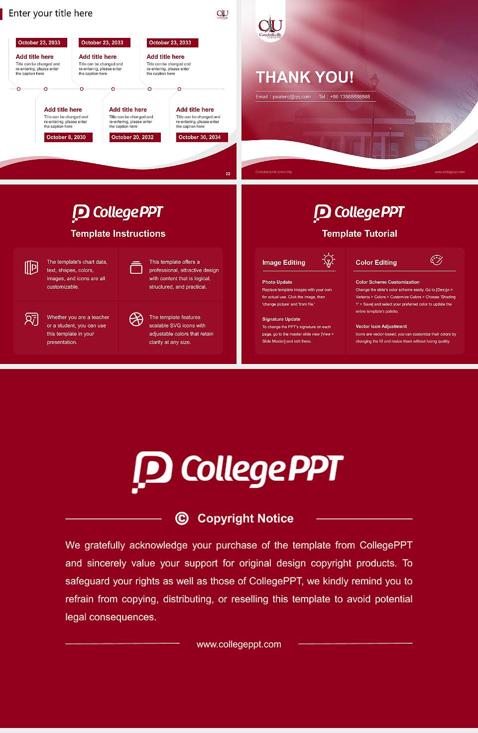 Campbellsville University Lecture Sharing and Networking Event PPT Template4:3 ratio PPT effect preview image4