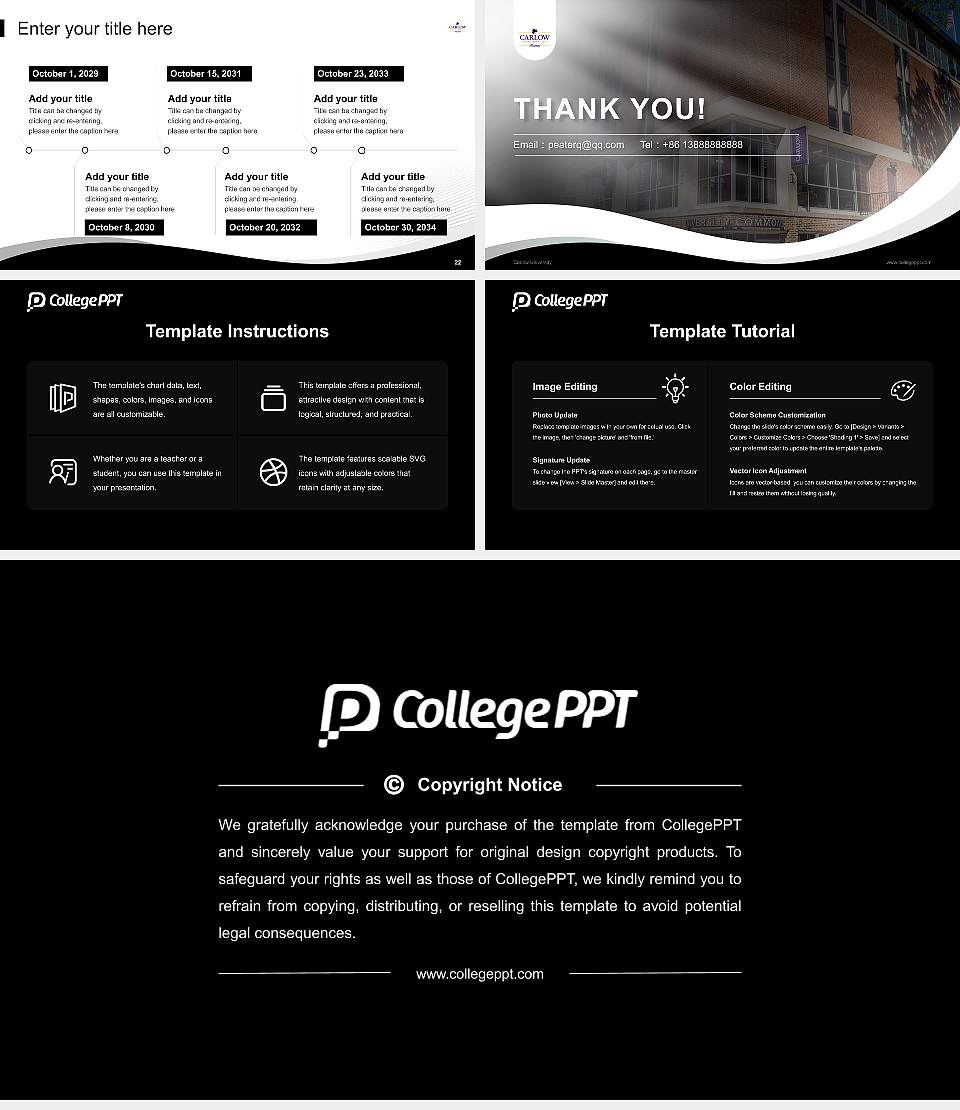Carlow University Lecture Sharing and Networking Event PPT Template16:9 ratio PPT effect preview image4