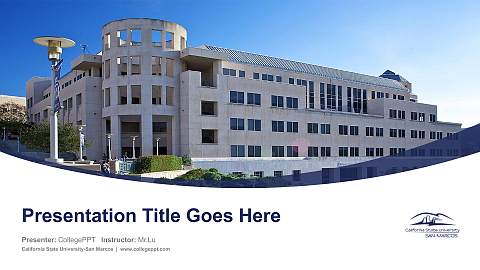 California State University-San Marcos Course/Courseware Creation PPT Template