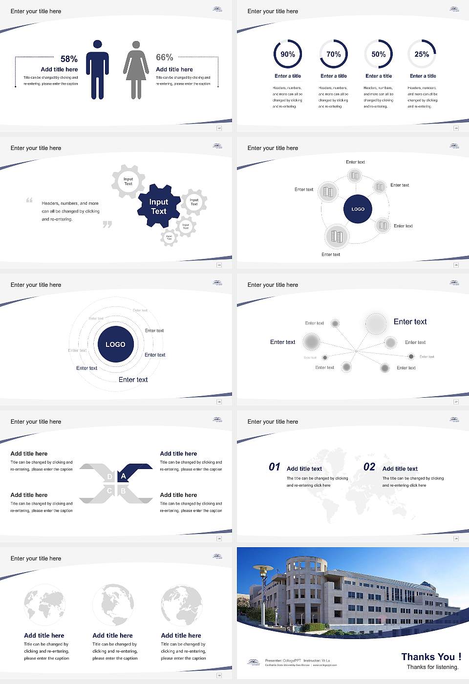 California State University-San Marcos Course/Courseware Creation PPT Template16:9 ratio PPT effect preview image4