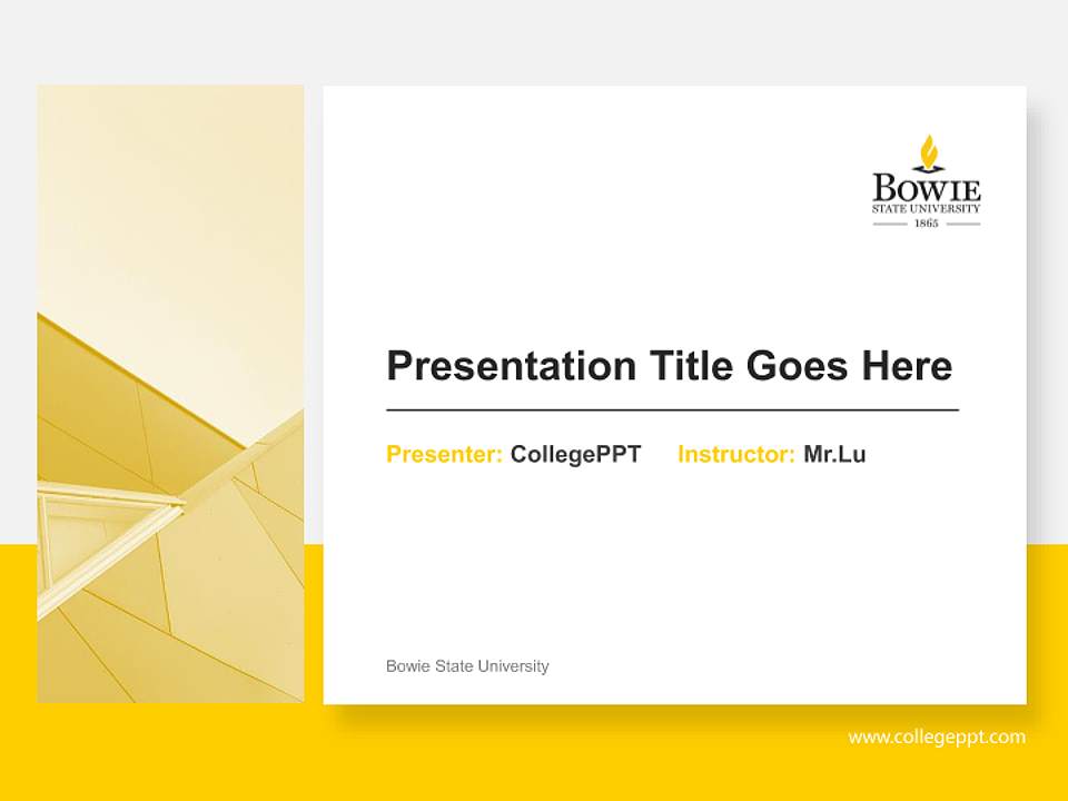 Bowie State University General Purpose PPT Template4:3 ratio PPT effect preview image6