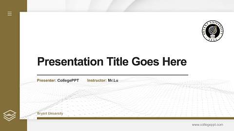 Bryant University Thesis Proposal/Graduation Defense PPT Template