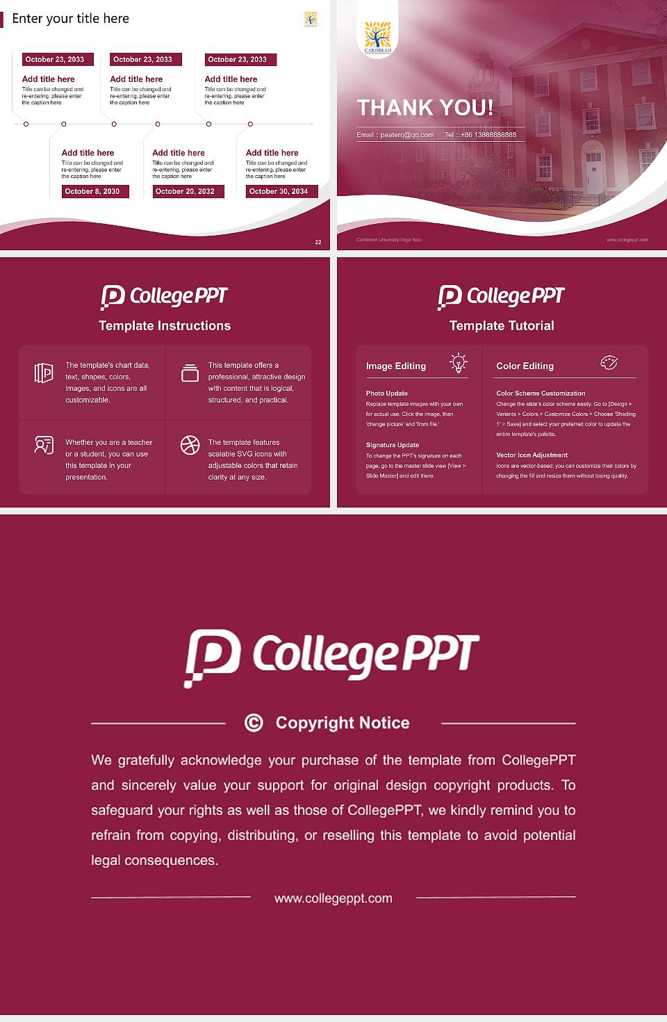 Caribbean University-Vega Baja Lecture Sharing and Networking Event PPT Template4:3 ratio PPT effect preview image4