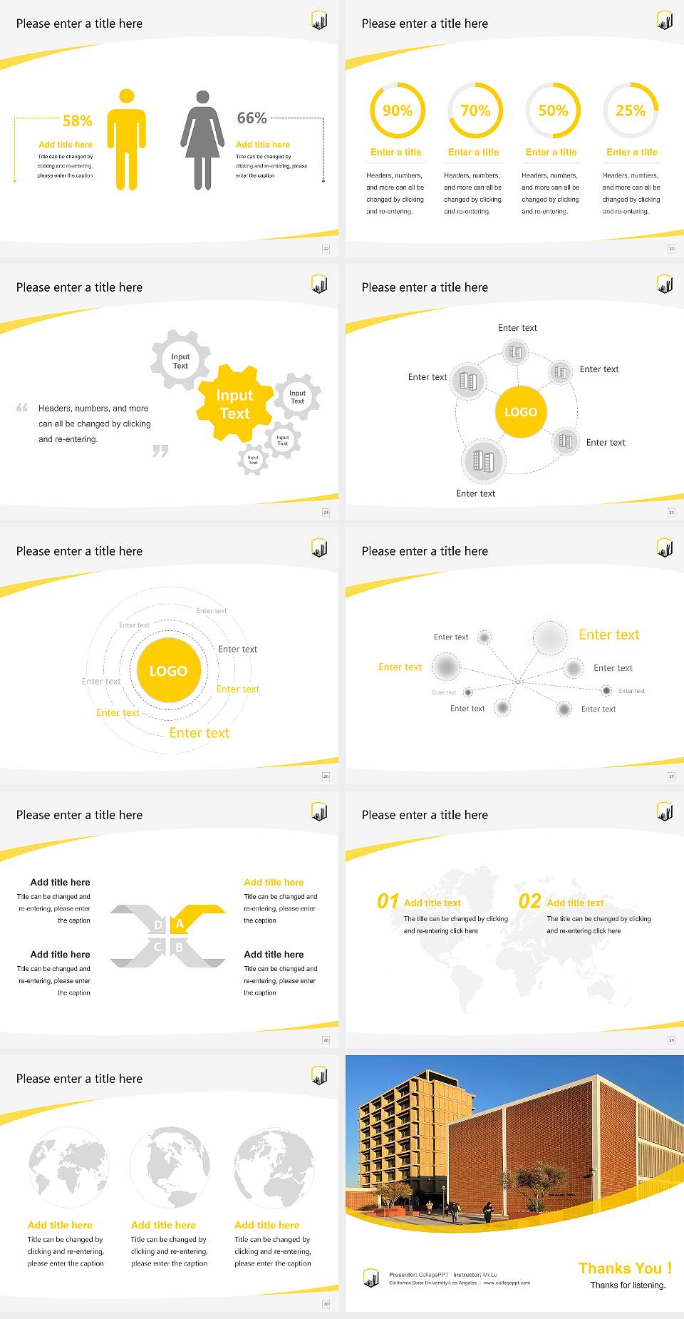 California State University-Los Angeles Course/Courseware Creation PPT Template4:3 ratio PPT effect preview image4