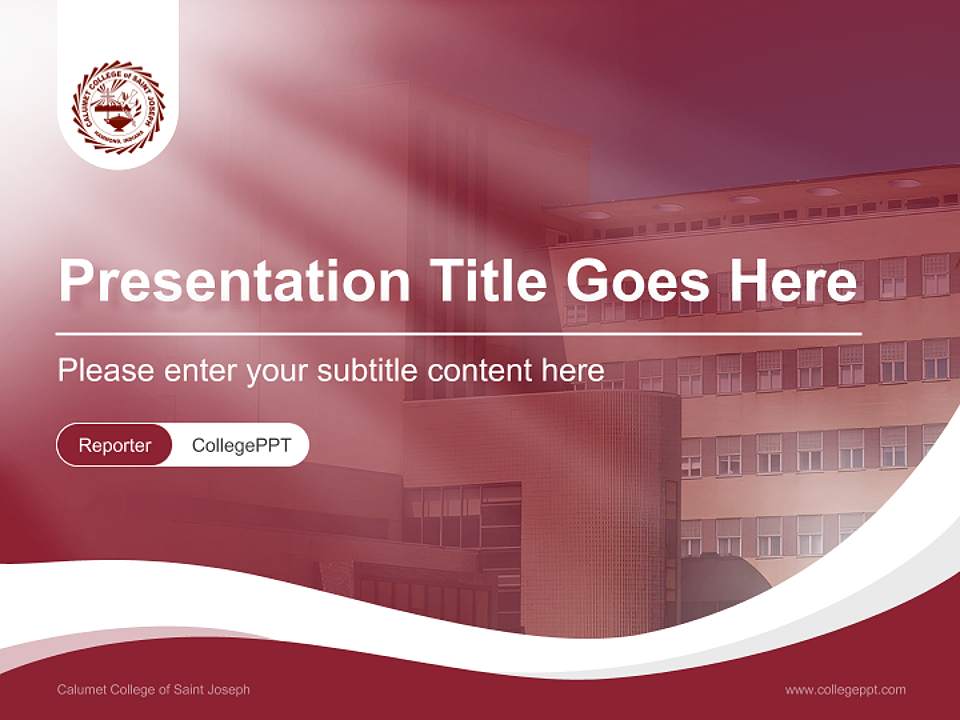 Calumet College of Saint Joseph Lecture Sharing and Networking Event PPT Template4:3 ratio PPT effect preview image4