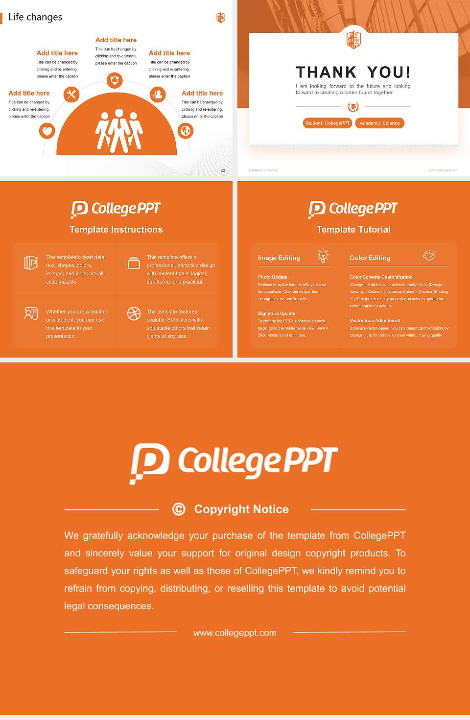 Campbell University National Scholarship Defense PPT Template4:3 ratio PPT effect preview image4