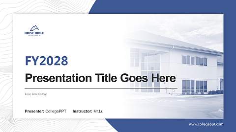 Boise Bible College Academic Presentation/Research Findings Report PPT Template
