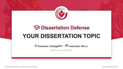 Biola University Graduation Thesis Defense PPT Template