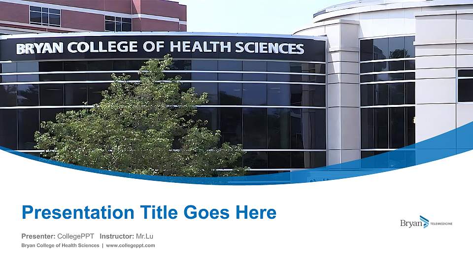 Bryan College of Health Sciences Course/Courseware Creation PPT Template16:9 ratio PPT effect preview image1