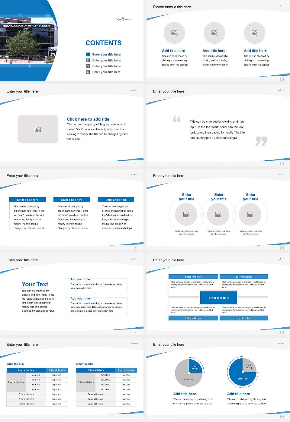 Bryan College of Health Sciences Course/Courseware Creation PPT Template16:9 ratio PPT effect preview image2