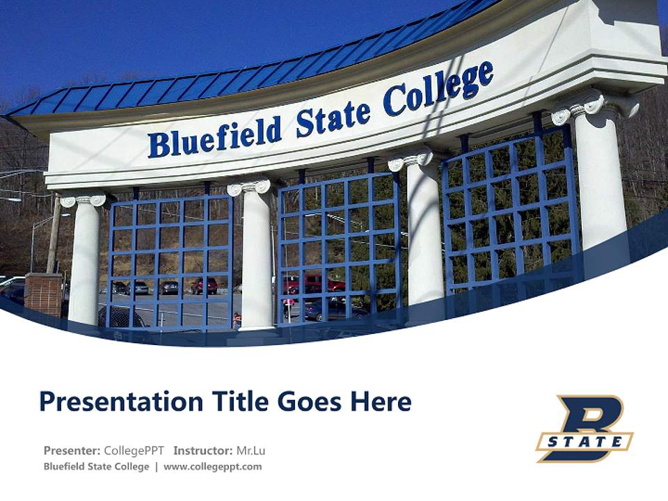 Bluefield State College Course/Courseware Creation PPT Template4:3 ratio PPT effect preview image5