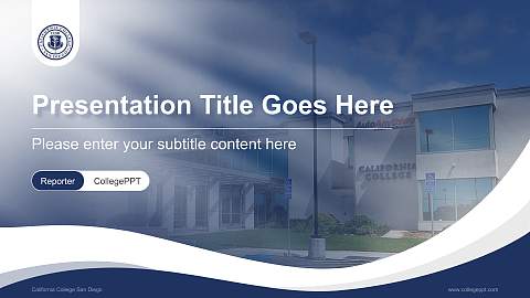 California College San Diego Lecture Sharing and Networking Event PPT Template