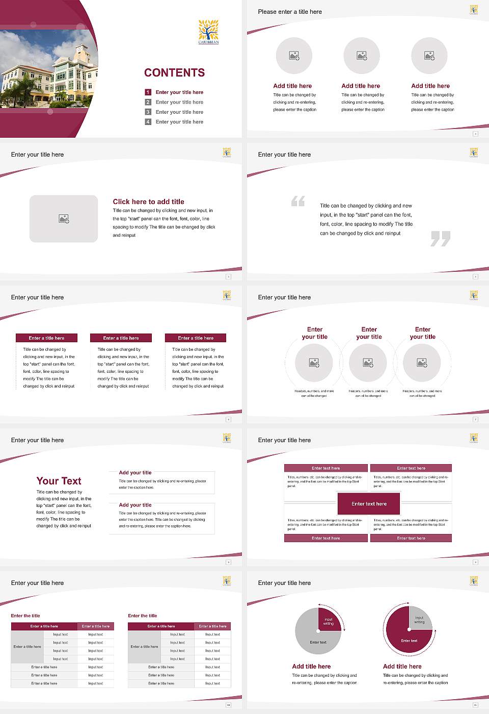 Caribbean University-Bayamon Course/Courseware Creation PPT Template16:9 ratio PPT effect preview image2