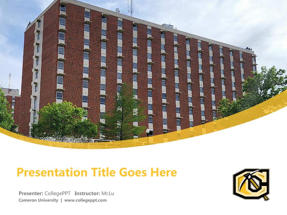 Cameron University Course/Courseware Creation PPT Template4:3 ratio PPT effect preview image5