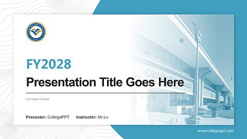 Carrington College Academic Presentation/Research Findings Report PPT Template