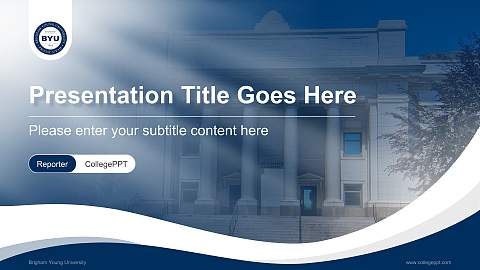 Brigham Young University Lecture Sharing and Networking Event PPT Template