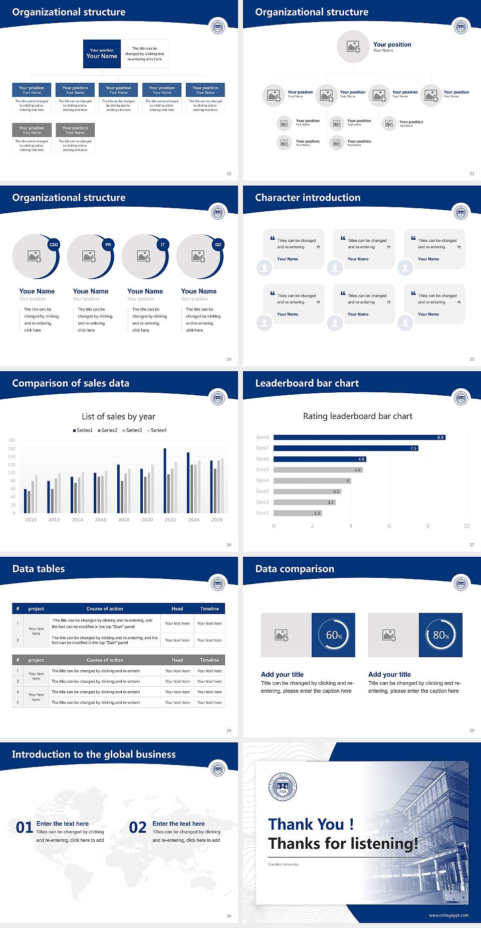 Brandeis University Academic Presentation/Research Findings Report PPT Template4:3 ratio PPT effect preview image4