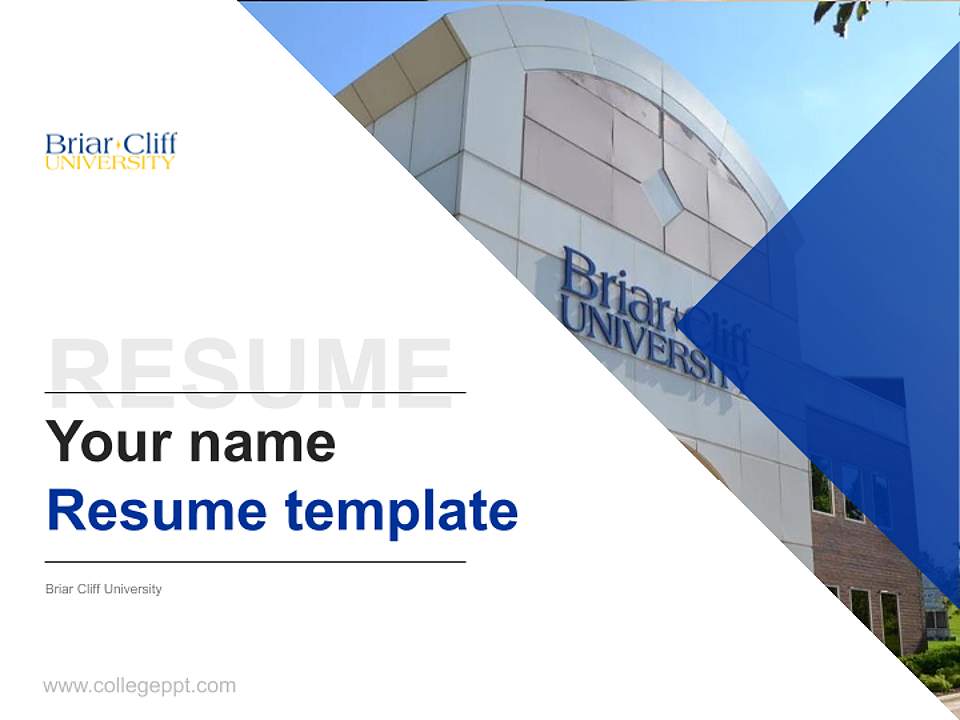 Briar Cliff University Resume PPT Template4:3 ratio PPT effect preview image5
