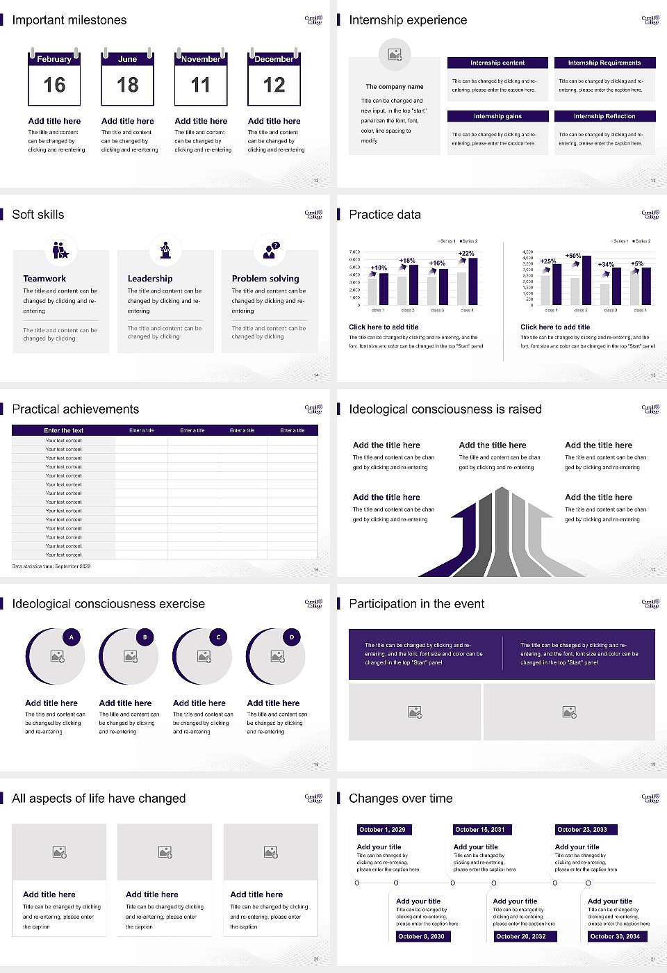 Carroll College National Scholarship Defense PPT Template16:9 ratio PPT effect preview image3