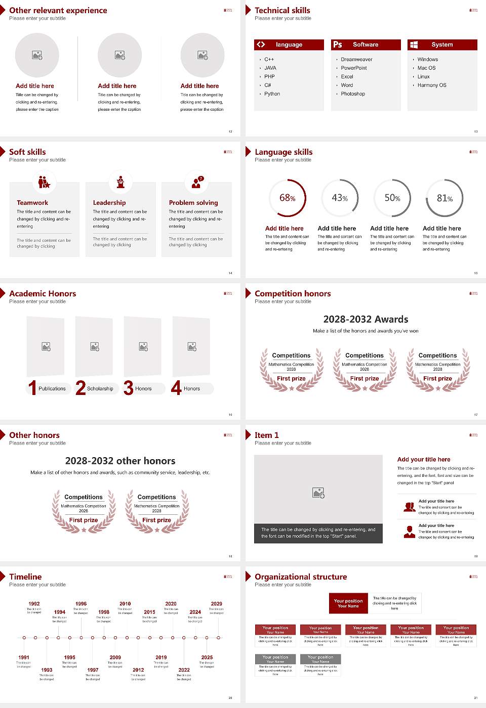 Bryan College-Dayton Resume PPT Template16:9 ratio PPT effect preview image3