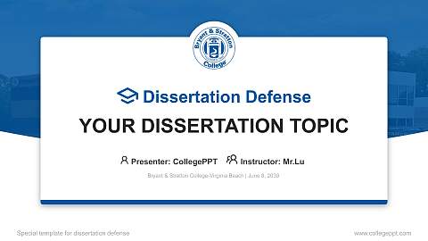 Bryant & Stratton College-Virginia Beach Graduation Thesis Defense PPT Template